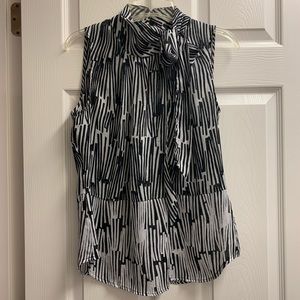 New York & Company Black and White Blouse